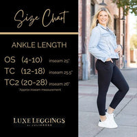 Flattering Curvy Fit | Stylish & Comfortable Plus-Size Clothing | Modestly Vogue The Amy -7/8 Ankle Length CHARCOAL Leggings Pocket - Modestly Vogue 