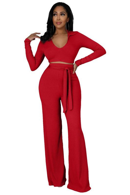 Curvy Fit | & Plus-Size Clothing | TWO PIECE PANTS SET - Modestly Vogue 