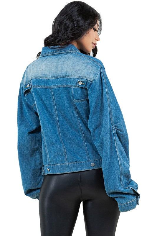 Denim Curvy Fit | - Clothing | DENIM JACKET - Modestly Vogue 