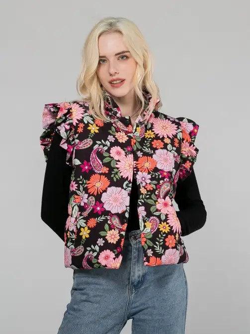 Floral vest - Modestly Vogue 