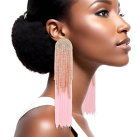 – | Tassel Pink Long Fringe Glam - Modestly Vogue 