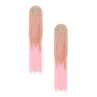 – | Tassel Pink Long Fringe Glam - Modestly Vogue 