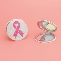 MV Beauty Skincare – Luxury Skincare Products for Radiant & Healthy Skin | Modestly Vogue Breast Cancer Pink Ribbon Bling Mirror Compact - Modestly Vogue 