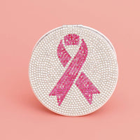 MV Beauty Skincare – Luxury Skincare Products for Radiant & Healthy Skin | Modestly Vogue Breast Cancer Pink Ribbon Bling Mirror Compact - Modestly Vogue 