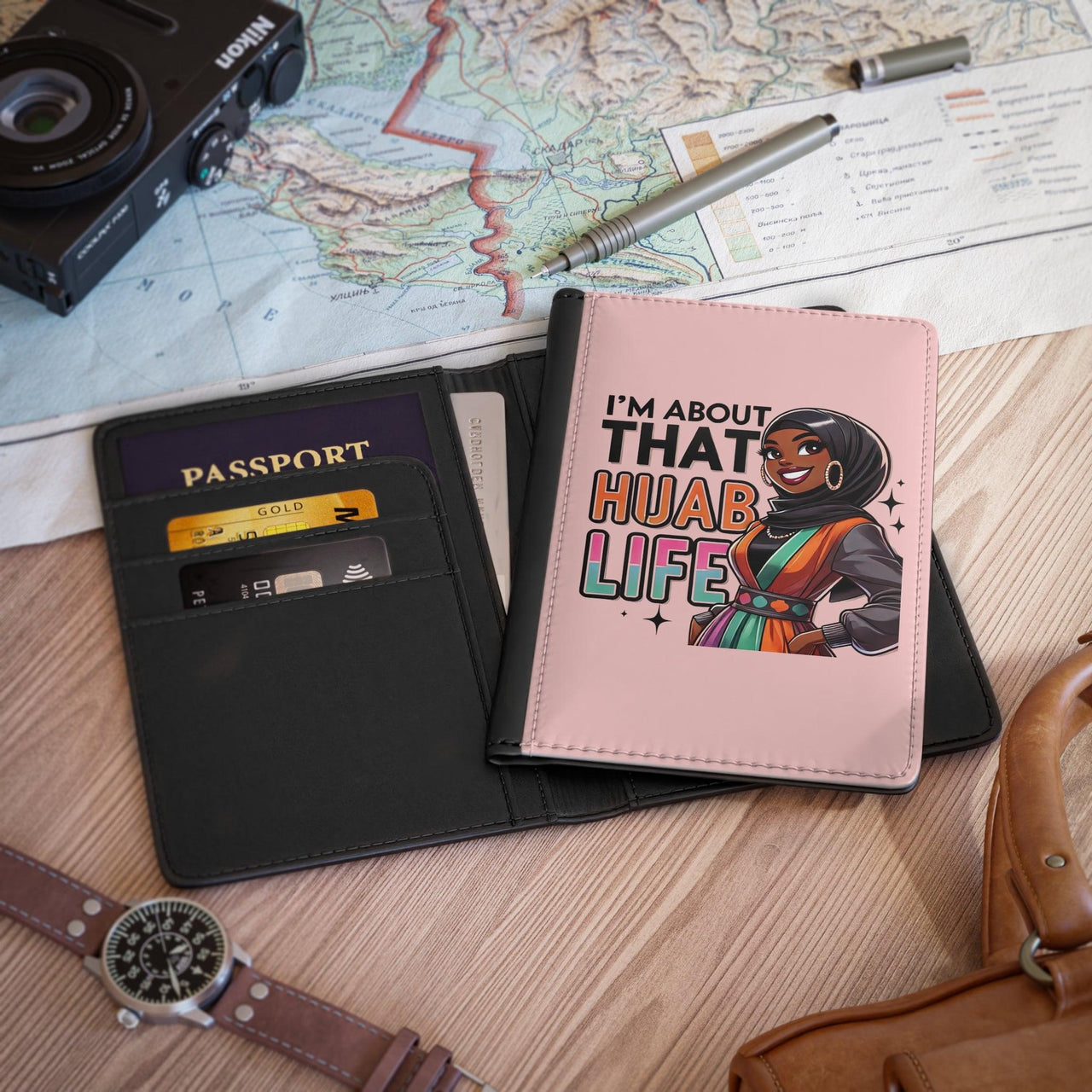 Hijabi Girl by LoLo Stylish Hijab Life Passport Cover - Travel Accessory for Hijab Wearers - Modestly Vogue 