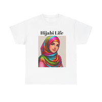 Hijabi Life Unisex Heavy Cotton Tee – Vibrant Design for Everyday Empowerment