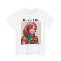 Hijabi Life Unisex Heavy Cotton Tee – Vibrant Design for Everyday Empowerment