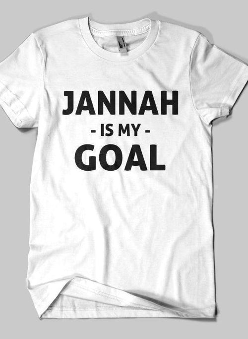 JANNAH IS MY GOAL Islamic Half Sleeves T-shirt - Comfortable and Stylish Faith-Based Wear - Modestly Vogue 