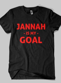 JANNAH IS MY GOAL Islamic Half Sleeves T-shirt - Comfortable and Stylish Faith-Based Wear - Modestly Vogue 