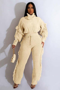 LONG SWEATER PANTS SET - Modestly Vogue 