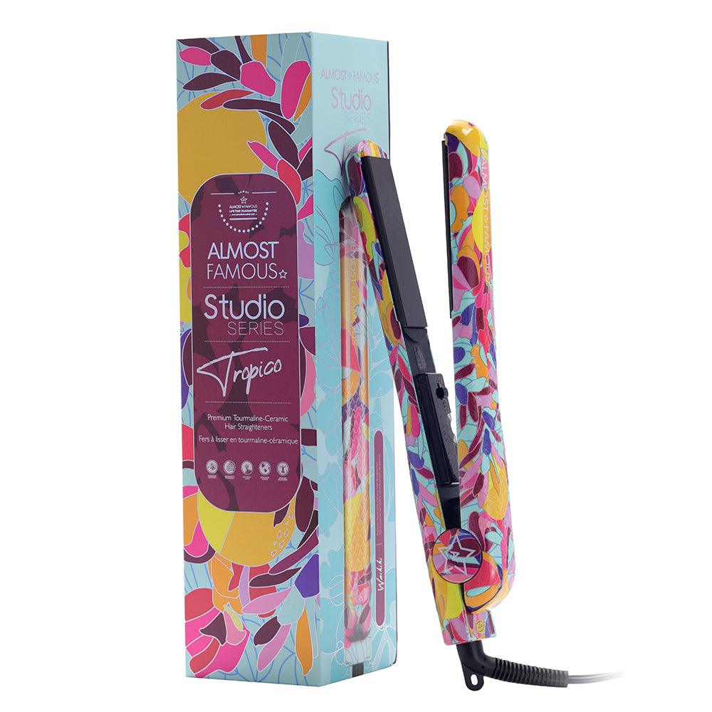 Luxe Locks – Premium Haircare & Styling Tools for Perfect, Radiant Hair | Modestly Vogue Almost Famous 1.25" Tropico Studio Flat Iron with Waterprint Design - Modestly Vogue 