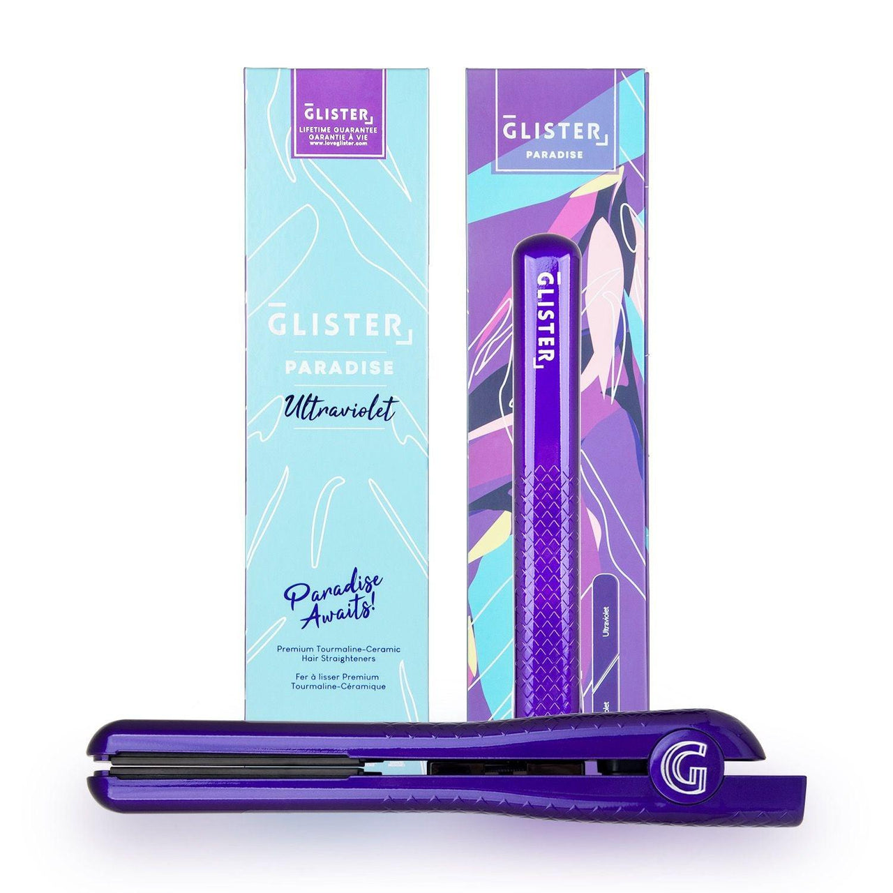 Luxe Locks – Premium Haircare & Styling Tools for Perfect, Radiant Hair | Modestly Vogue Paradise Flat Iron with Tourmaline Gemstone Infusion - Ultraviolet - Modestly Vogue 