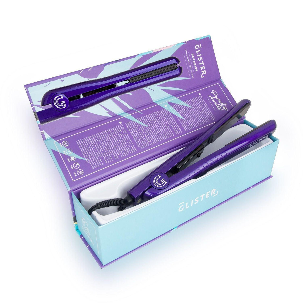 Luxe Locks – Premium Haircare & Styling Tools for Perfect, Radiant Hair | Modestly Vogue Paradise Flat Iron with Tourmaline Gemstone Infusion - Ultraviolet - Modestly Vogue 