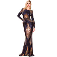 Long Elegant Formal Sequin Gown - Modestly Vogue 