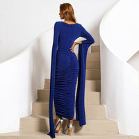 Super Long Sleeve Hepburn Sheath Socialite Fishtail Dress - Modestly Vogue 