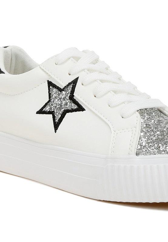 Merida Glitter Patch Chunky Sneakers - Modestly Vogue 