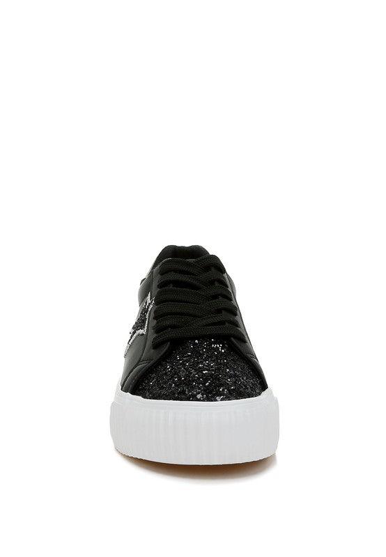 Merida Glitter Patch Chunky Sneakers - Modestly Vogue 