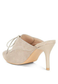 Miladi Suede Stiletto Mules - Modestly Vogue 