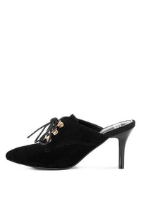 Miladi Suede Stiletto Mules - Modestly Vogue 