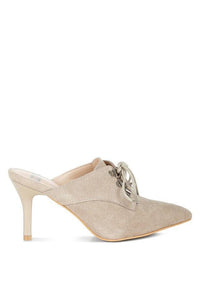 Miladi Suede Stiletto Mules - Modestly Vogue 