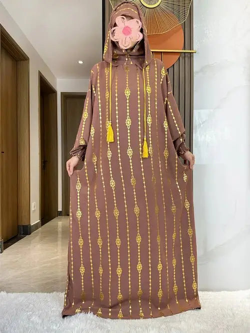 Modest Fashion Collection – Stylish & Elegant Modest Clothing for Women | Modestly Vogue Cotton Ramadan Abaya – Two-Hat Muslim Prayer Dress for Women – Dubai & Turkey Fashion - Modestly Vogue 