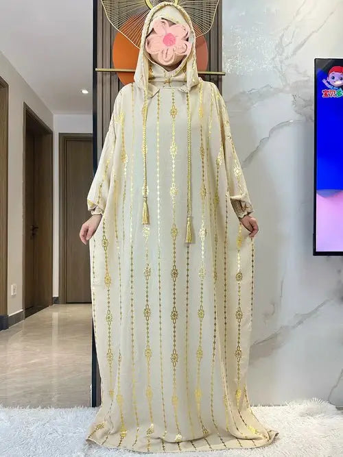 Modest Fashion Collection – Stylish & Elegant Modest Clothing for Women | Modestly Vogue Cotton Ramadan Abaya – Two-Hat Muslim Prayer Dress for Women – Dubai & Turkey Fashion - Modestly Vogue 