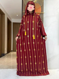 Modest Fashion Collection – Stylish & Elegant Modest Clothing for Women | Modestly Vogue Cotton Ramadan Abaya – Two-Hat Muslim Prayer Dress for Women – Dubai & Turkey Fashion - Modestly Vogue 