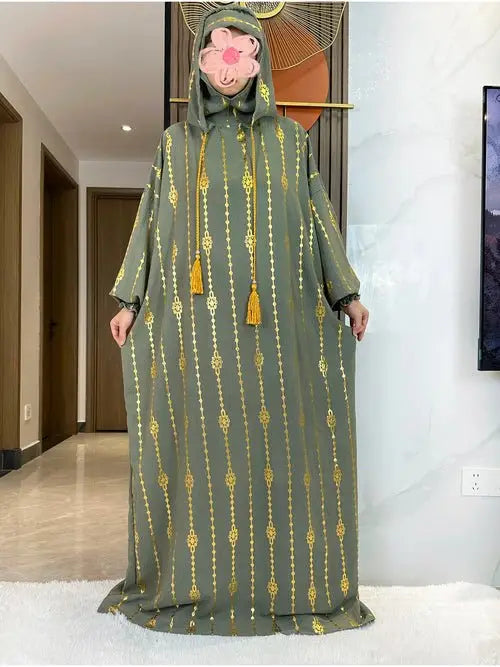 Modest Fashion Collection – Stylish & Elegant Modest Clothing for Women | Modestly Vogue Cotton Ramadan Abaya – Two-Hat Muslim Prayer Dress for Women – Dubai & Turkey Fashion - Modestly Vogue 