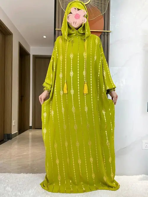 Modest Fashion Collection – Stylish & Elegant Modest Clothing for Women | Modestly Vogue Cotton Ramadan Abaya – Two-Hat Muslim Prayer Dress for Women – Dubai & Turkey Fashion - Modestly Vogue 