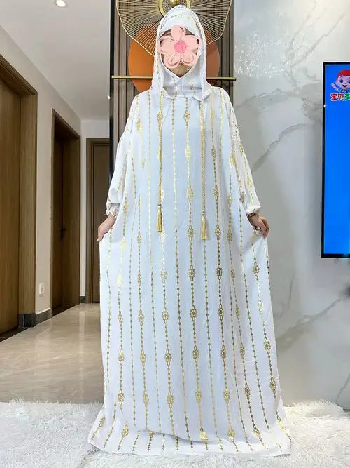 Modest Fashion Collection – Stylish & Elegant Modest Clothing for Women | Modestly Vogue Cotton Ramadan Abaya – Two-Hat Muslim Prayer Dress for Women – Dubai & Turkey Fashion - Modestly Vogue 