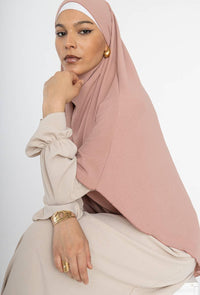 Modest Fashion Collection – Stylish & Elegant Modest Clothing for Women | Modestly Vogue Long Khimar in jazz - Modestly Vogue 