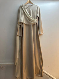 Elegant Long Satin Dress – Modest Fashion Collection | One Size Fits Most - Modestly Vogue 