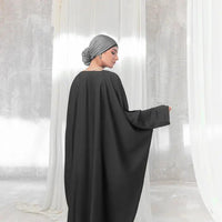 Modest Fashion Collection – Stylish & Elegant Modest Clothing for Women | Modestly Vogue Minimal Black Kaftan Dress - Modestly Vogue 