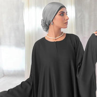 Modest Fashion Collection – Stylish & Elegant Modest Clothing for Women | Modestly Vogue Minimal Black Kaftan Dress - Modestly Vogue 