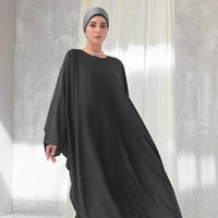 Modest Fashion Collection – Stylish & Elegant Modest Clothing for Women | Modestly Vogue Minimal Black Kaftan Dress - Modestly Vogue 