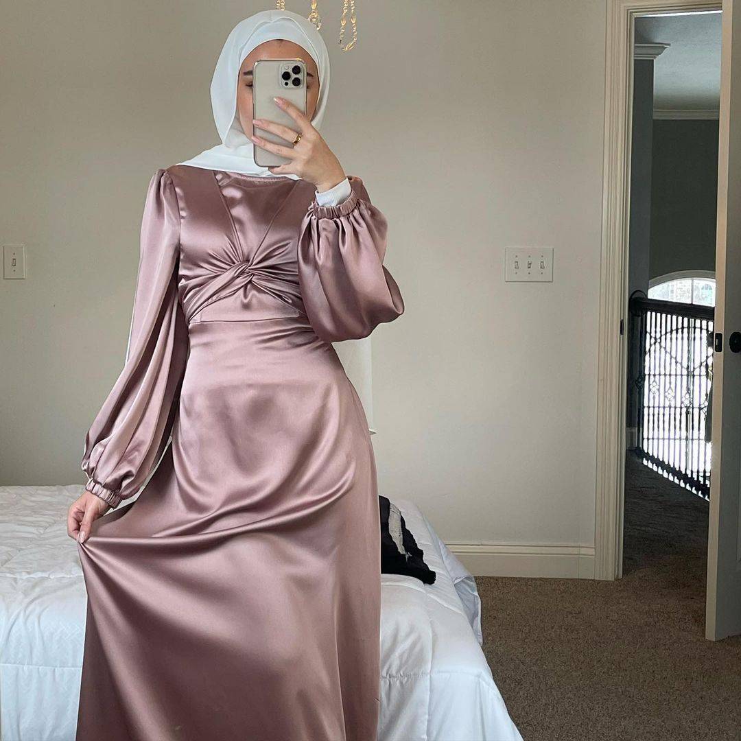 Modest Fashion Collection – Stylish & Elegant Modest Clothing for Women | Modestly Vogue Ramadan Eid Mubarak Kaftan Dubai Abaya Turkey Muslim Women Hijab Satin Dress Islam Caftan Marocain Dresses Vestidos Robe Femme - Modestly Vogue 