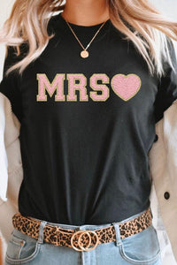 Mrs. Faux Chenille Graphic PLUS Tee - Modestly Vogue 