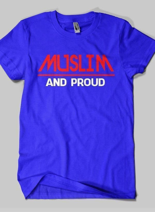 Muslim And Proud Islamic Half Sleeves T-shirt - Bold and Comfortable Faith-Based Wear - Modestly Vogue 