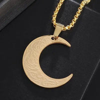 Muslim Quran Allah Ayatul Kursi Stainless Steel Islam Pendant Necklace - Modestly Vogue 