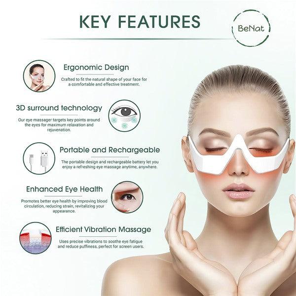 MV Beauty Skincare – Luxury Skincare Products for Radiant & Healthy Skin | Modestly Vogue Under-Eye Red Light Therapy Massager - Modestly Vogue 