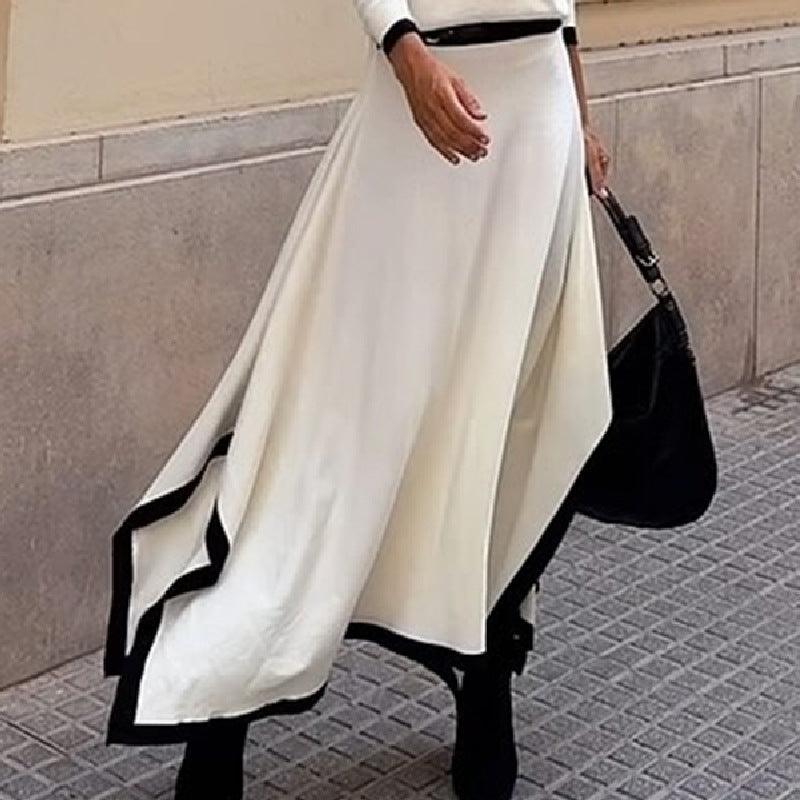 New Arrivals – Fresh, Fashion for Women | Spring Autumn Long Sleeve Irregular Asymmetric Solid Skirt Two Piece Set - Modestly Vogue 