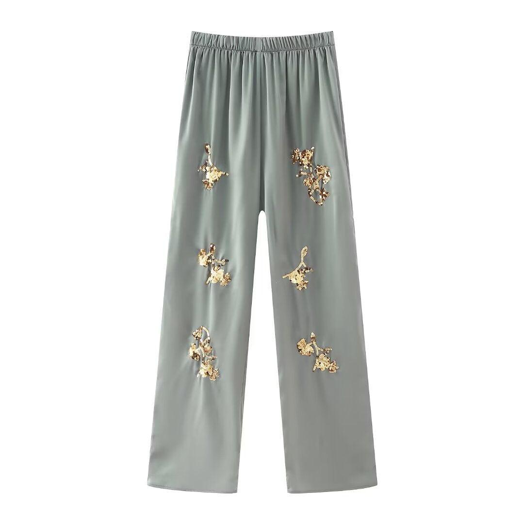 New Arrivals – Fresh, Trendy Fashion for Women | Modestly Vogue Spring Women Clothing Heavy Embroidery Sequin Shirt Straight Leg Pants - Modestly Vogue 