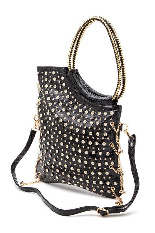 New Arrivals – Fresh, Trendy Fashion for Women | Modestly Vogue Versatile Handbag | Stylish & Functional Crystal Embellished Convertible Top Handle Bag - Modestly Vogue 