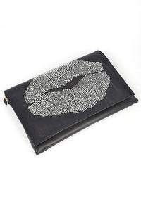 New Arrivals – Fresh, Trendy Fashion for Women | Modestly Vogue Versatile Handbag | Stylish & Functional Oversize Rhinestone Lips Convertible Clutch - Modestly Vogue 