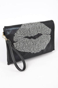 New Arrivals – Fresh, Trendy Fashion for Women | Modestly Vogue Versatile Handbag | Stylish & Functional Oversize Rhinestone Lips Convertible Clutch - Modestly Vogue 