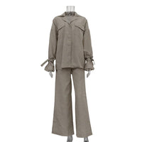 New Arrivals – Fresh, Trendy Fashion for Women | Modestly Vogue Women Autumn Winter Bell Sleeve Collared Shirt Wide Leg Pants Casual Loose Two Piece Sets - Modestly Vogue 