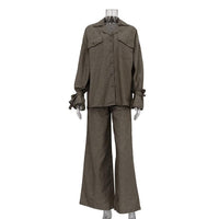 New Arrivals – Fresh, Trendy Fashion for Women | Modestly Vogue Women Autumn Winter Bell Sleeve Collared Shirt Wide Leg Pants Casual Loose Two Piece Sets - Modestly Vogue 