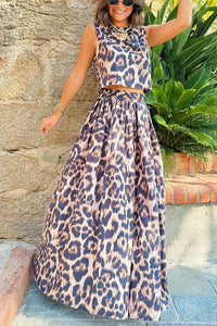 New Arrivals – Fresh, Trendy Fashion for Women | Modestly Vogue Women Casual Leopard Print Top Skirt Two Piece Sets - Modestly Vogue 