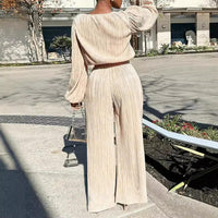 New Arrivals – Fresh, Trendy Fashion for Women | Modestly Vogue Women Clothing Out Nightclub Loose Casual Pleated Waist Tight Straight Leg Pants Long Sleeve Top Suit - Modestly Vogue 