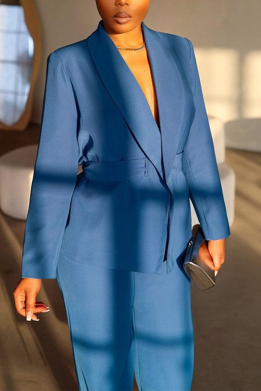 Power Curve Blazer Set - Modestly Vogue 